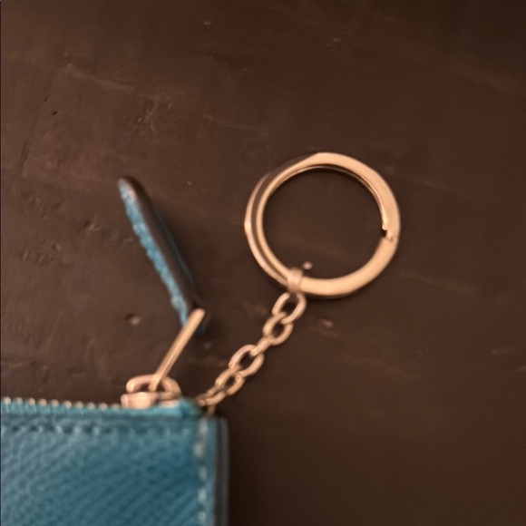 Coach Blue Leather Keychain Wallet - Picture 3 of 4